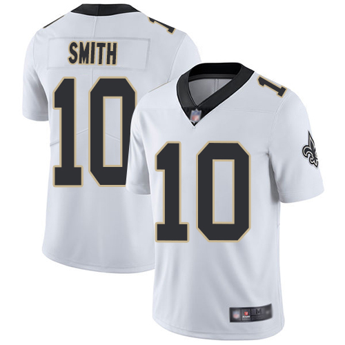 Men New Orleans Saints Limited White Tre Quan Smith Road Jersey NFL Football #10 Vapor Untouchable Jersey